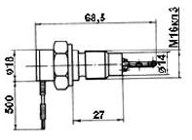 Габаритные и установочные размеры Датчика ТП-165