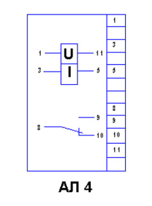 Схема подключения реле АЛ-4